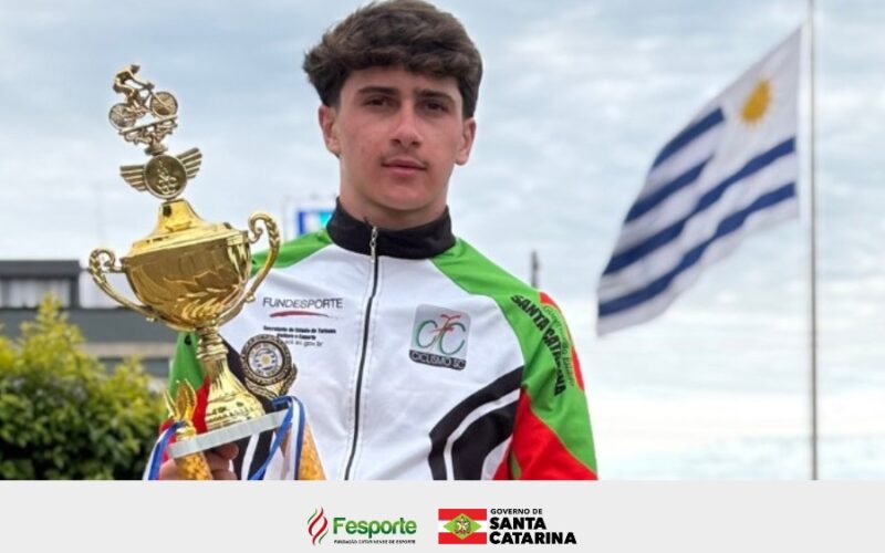 Atleta catarinense conquista título de prova internacional de ciclismo no Uruguai