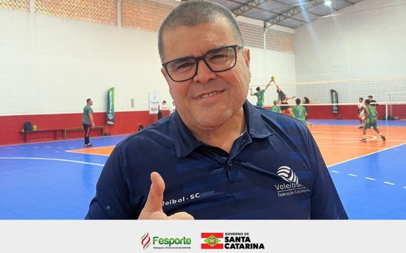 Árbitro referência no vôlei brasileiro ressalta poder educativo dos Jogos Escolares de Santa Catarina