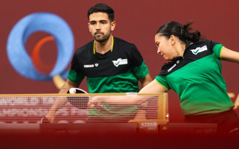 Mesatenistas Gui Teodoro e Giulia Takahashi vão às oitavas do Mundial
