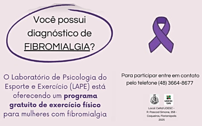 Pesquisa da Udesc Cefid oferece exercício físico em Florianópolis para mulheres com fibromialgia