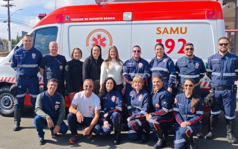 Samu inaugura nova base e entrega nova ambulância em Três Barras