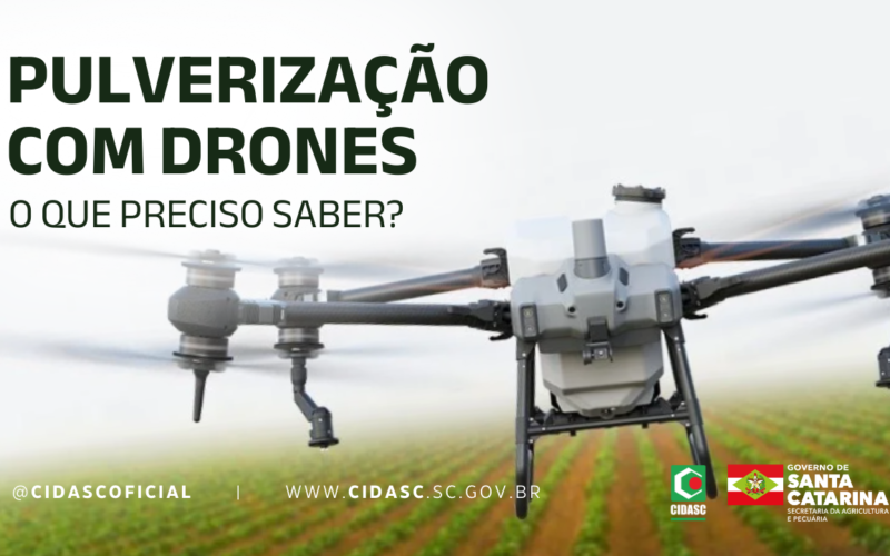 Webinar promovido pela Cidasc aborda legislação sobre uso de drones para pulverização