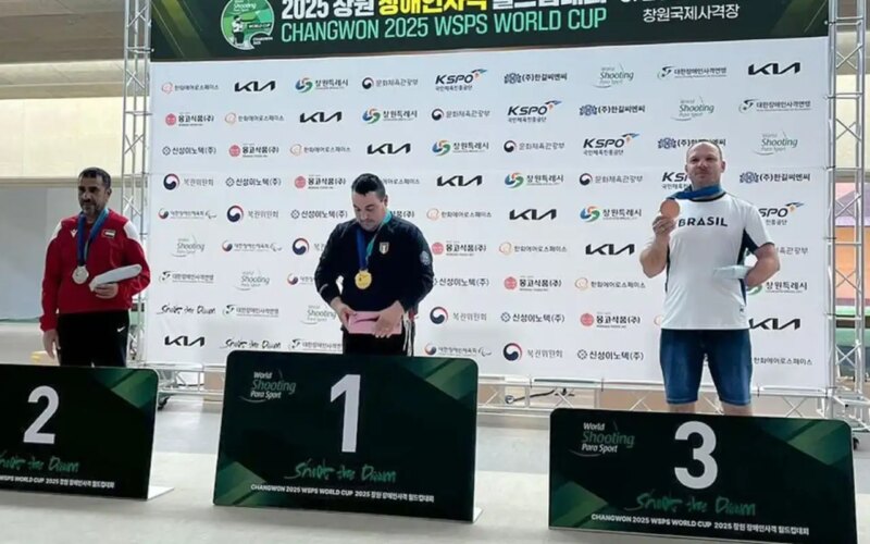 Alexandro Basso fatura medalha inédita para o Brasil no tiro esportivo
