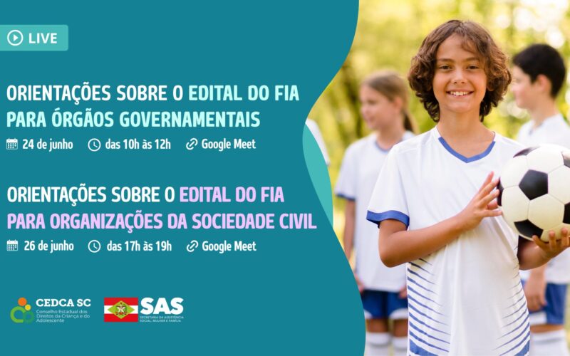 Assistência Social promove lives sobre editais do Fundo da Infância e da Adolescência