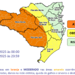Atenção Meteorológica SDC/SC 18/06 09:30 – Chuva intensa e temporais isolados entre quinta (19) e sexta-feira (20)