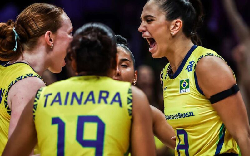 Brasil sofre, mas derrota Alemanha na Liga das Nações de vôlei