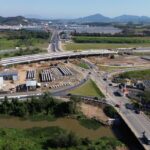 Estrada Boa: obras do viaduto entre a rodovia Antonio Heil e a BR-101 avançam
