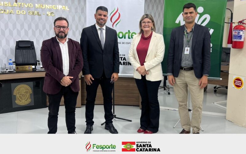 Fesporte apresenta o Programa de Incentivo ao Esporte em sessão na Câmara de Vereadores de Jaraguá do Sul