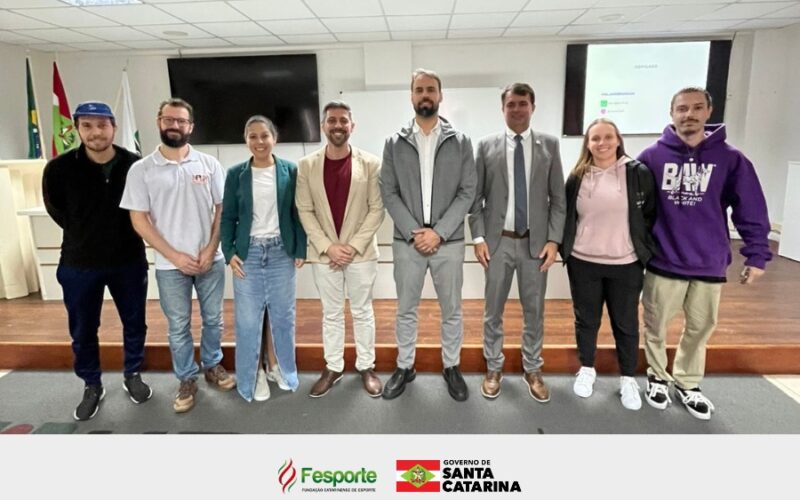 Fesporte e TJD/SC ministram palestra no curso do Centro de Ciências da Saúde e do Esporte da Udesc
