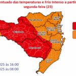 Proteção e Defesa Civil de Santa Catarina emite alerta vermelho para o frio intenso no estado