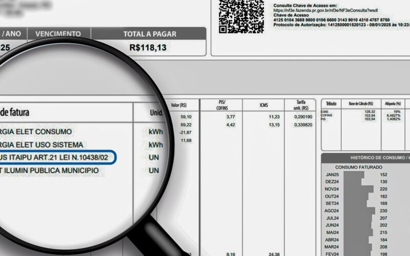 Bônus Itaipu dará desconto médio de R$ 11,59 na conta de luz de agosto