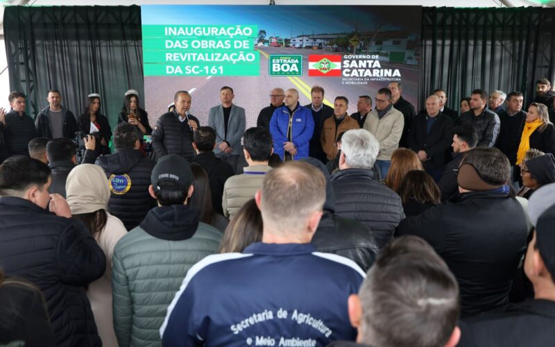 Estrada Boa: governador entrega revitalização da SC-161 em Palma Sola e reforça investimentos em infraestrutura