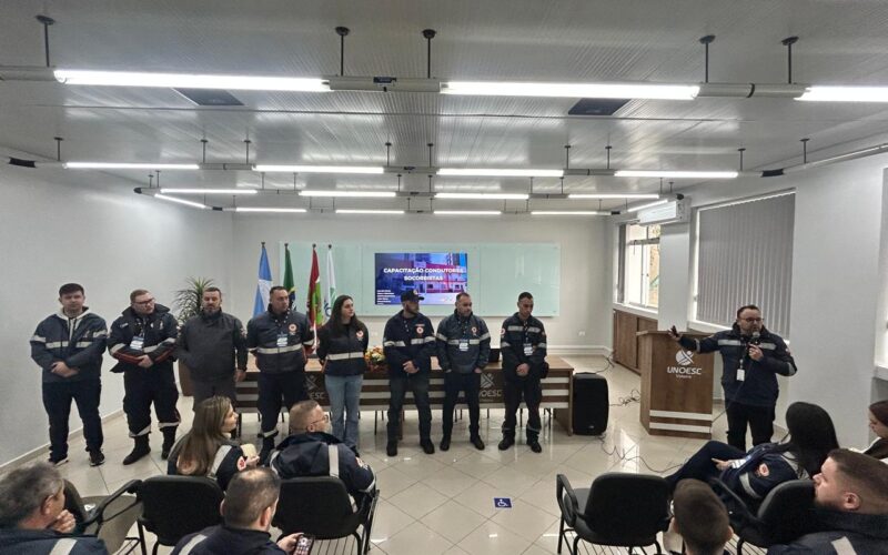 Samu capacita 40 condutores socorristas do Meio-Oeste e do Planalto Serrano em Videira