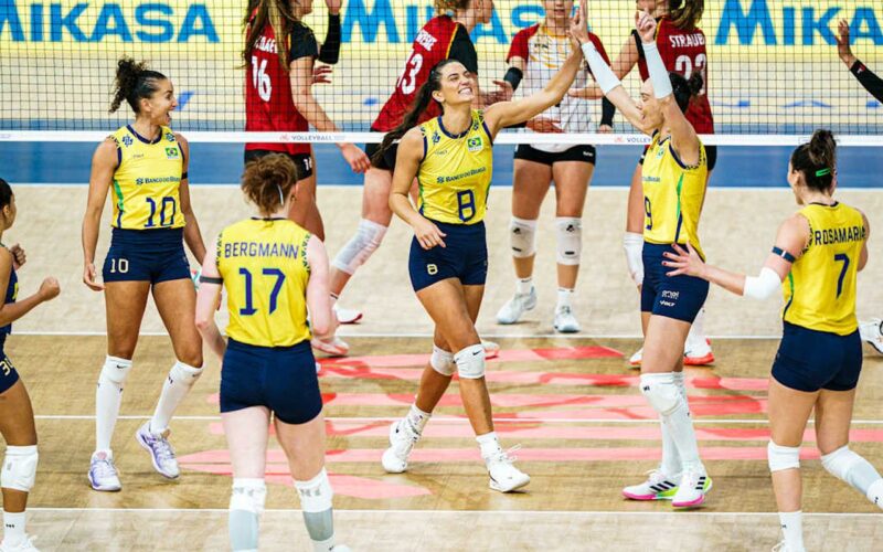 Vôlei: Brasil vence Alemanha e encara Japão na semi da Liga das Nações