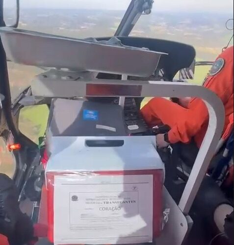 Arcanjo 03 realiza transporte aeromédico de coração em Mafra para transplante em São Paulo