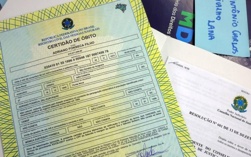 Famílias de 63 vítimas da ditadura recebem atestado de óbito corrigido
