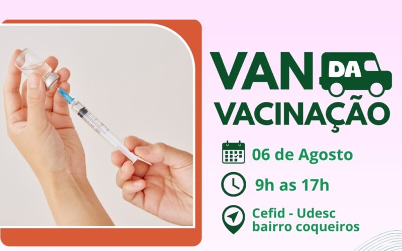 Van da Vacinação atende comunidade da Udesc Cefid e público em geral nesta quarta em Florianópolis