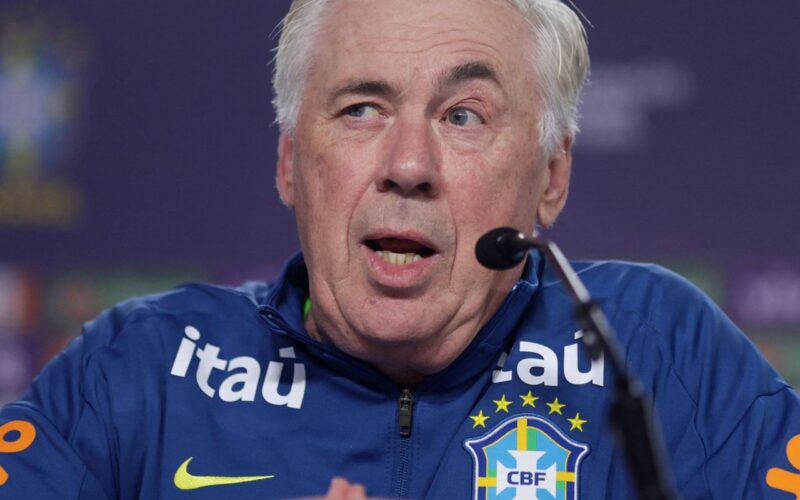 Ancelotti manterá Brasil com quatro atacantes em duelo contra o Chile