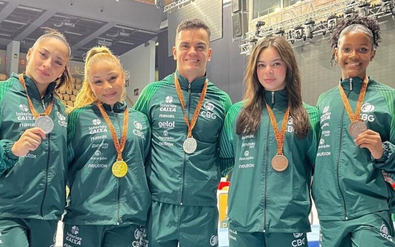 Ginastas brasileiros encerram competição na Hungria com cinco pódios