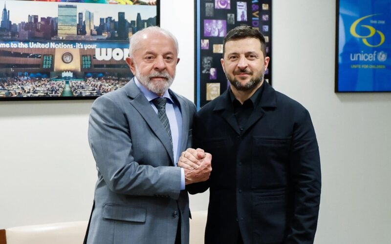 Lula encontra Zelensky e diz que não há “saída militar” para guerra