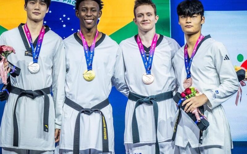 Henrique Marques conquista 2º ouro brasileiro no Mundial de Taekwondo